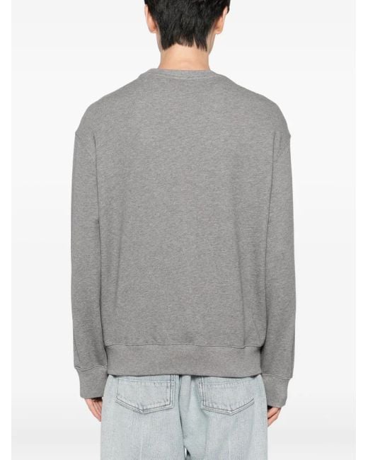 Maison Kitsuné Gray Handwriting Sweatshirt for men