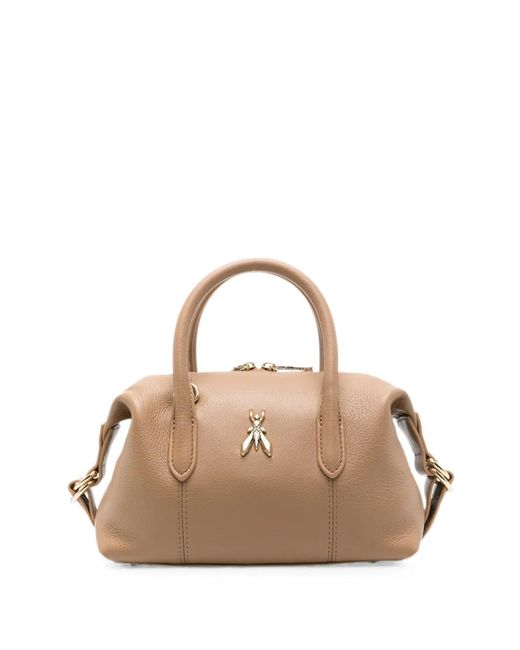 Patrizia Pepe Natural Mini Leather Tote Bag