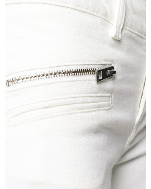 Zadig & Voltaire White Ava Cropped Slim-Cut Jeans
