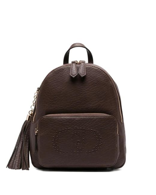 Liu Jo ロゴエンボス バックパック Brown