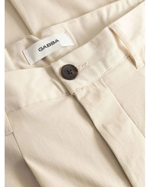 Gabba White Pleated-Detail Trousers for men