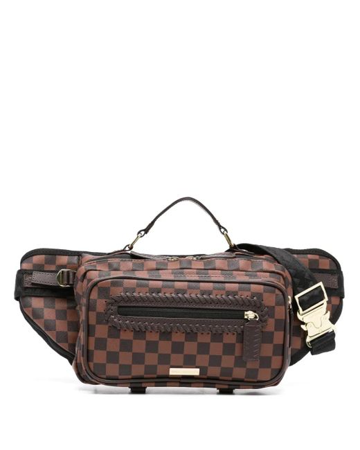 Sprayground Karierte Gürteltasche Mit Core-Prägung in Brown für Herren
