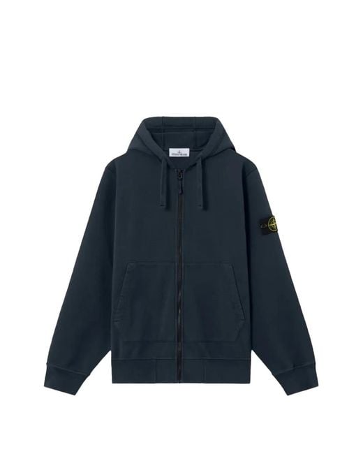 Stone Island Blue Round Neck Sweatshirt for men