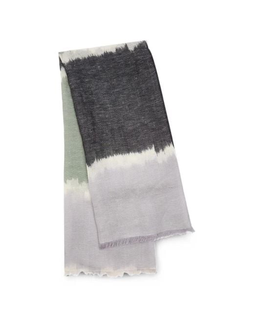 Denis Colomb Gray Summer Jacquard Scarf