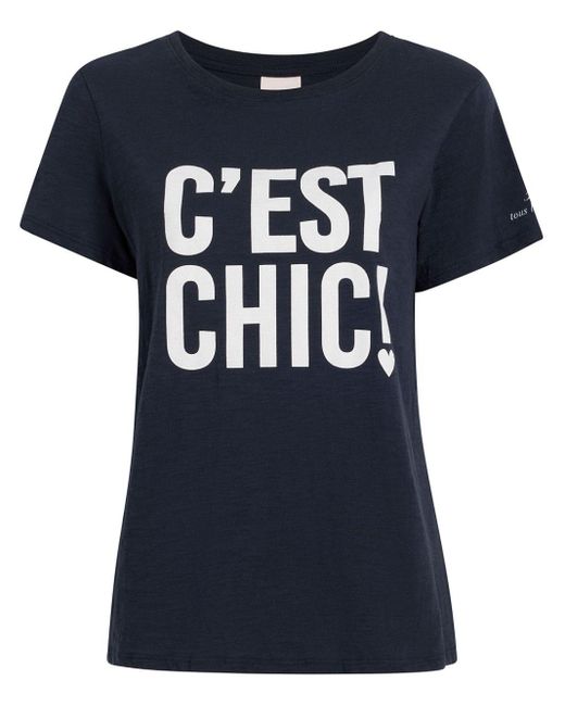 T-shirt C'Est Chic di Cinq À Sept in Blue