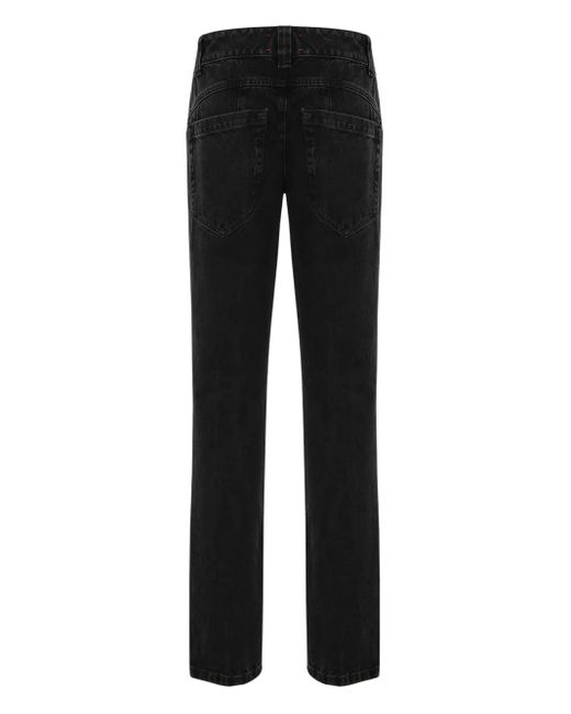 Seafarer Black Button-Fastening Trousers
