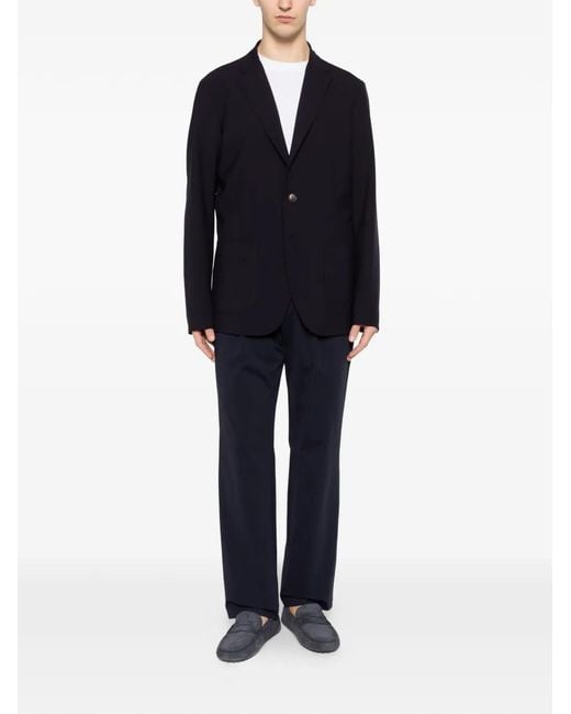 Herno Black Single-Breasted Blazer for men