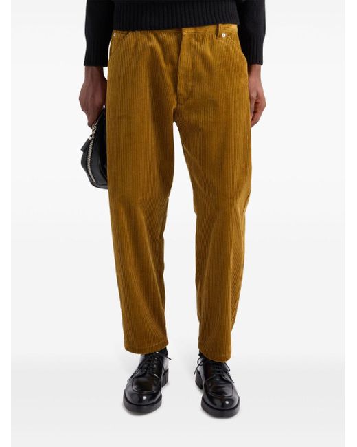 Prada Brown Pinwale Corduroy Trousers for men