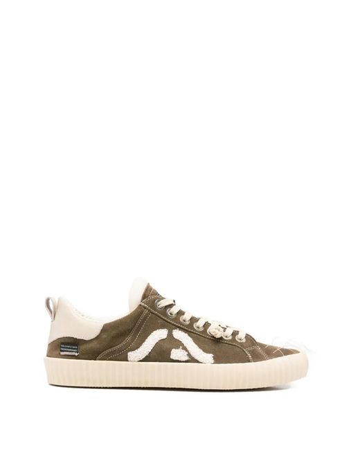 Springa Brown Wavy Suede Sneakers for men