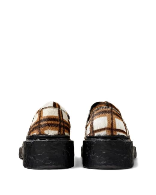 CAMPERLAB Brown Vamonos Checked-Pattern Loafers