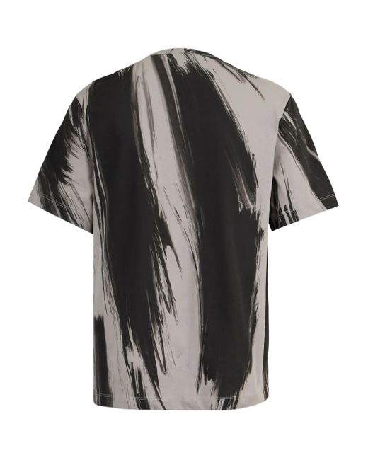 Helmut Lang Black Feather-Print T-Shirt for men