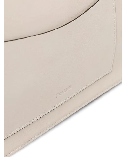 Pollini Natural Sac Cabas À Logo Embossé