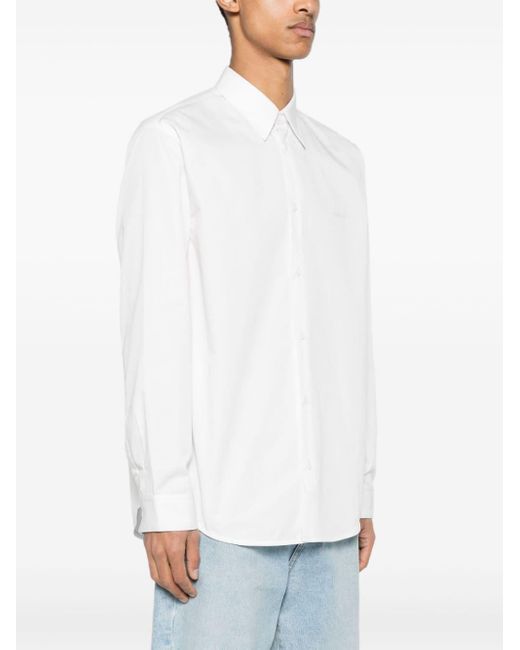 Chemise à détail de patch OAMC pour homme en coloris White