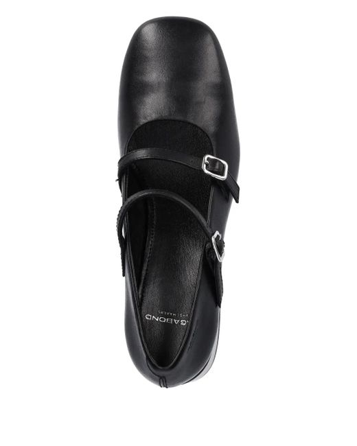 Vagabond Pumps Met Dubbele Gesp En Blokhak in het Black