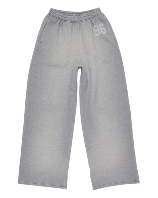 Acne Gray Logo-Print Sweatpants