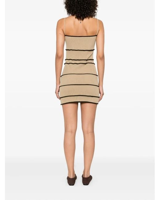 Nanushka Natural Tube-Dress Striped Mini Dress