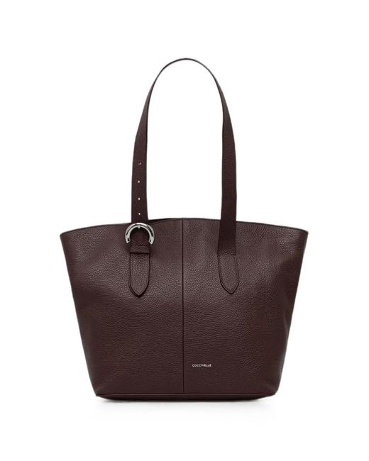 Coccinelle Brown Buckle-Detail Tote Bag