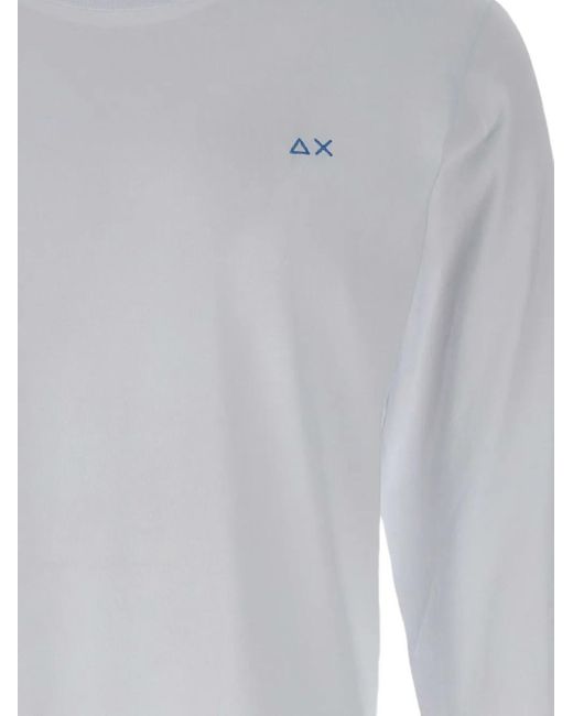 Sun 68 Gray Logo-Print T-Shirt for men