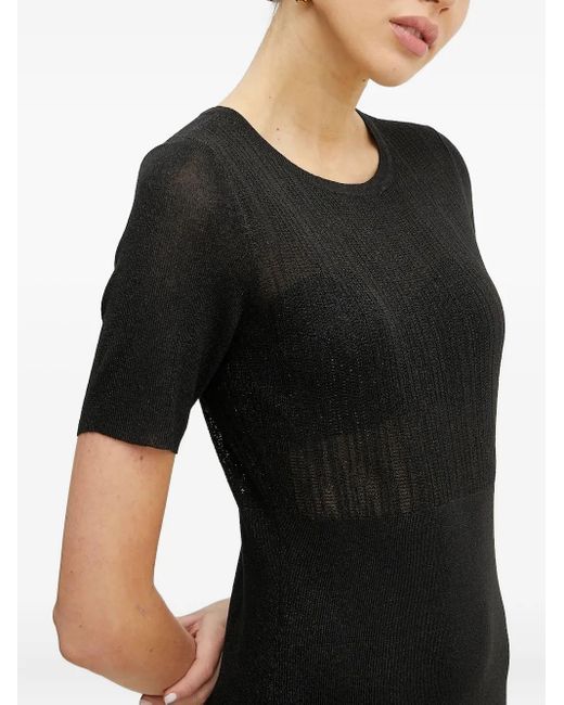 Abito Corto A Coste di ARMANI EXCHANGE in Black
