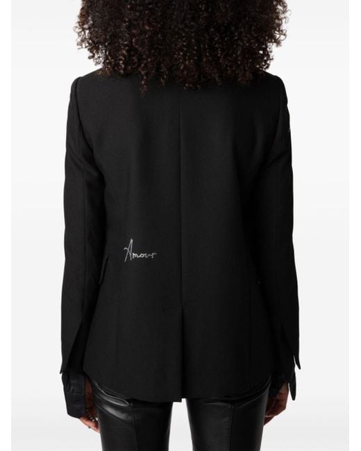 Zadig & Voltaire Black Very Heart Blazer