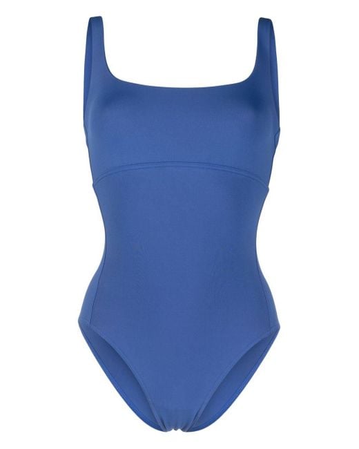 Eres Arnaque Square-neck Swimsuit in Blue | Lyst