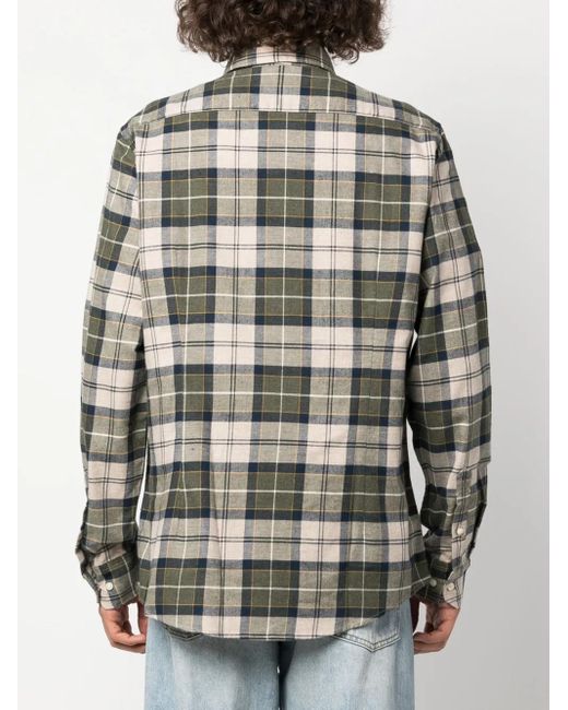 Barbour Gray Shirt With Check Print for men
