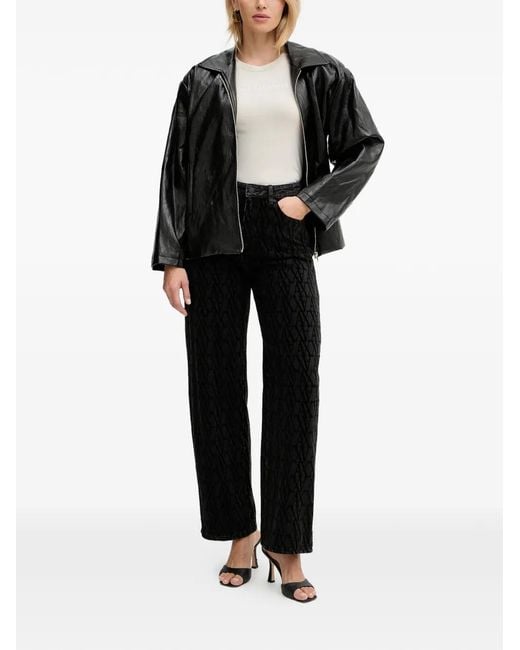 ARMANI EXCHANGE Black Patterned Jeans