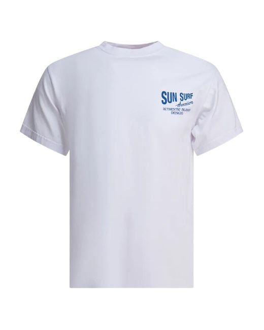 Sun Surf White Cotton T-Shirt for men