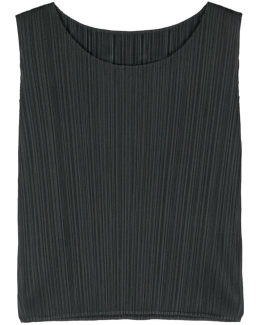 Top sin mangas Monthly Colors March Pleats Please Issey Miyake de color Black