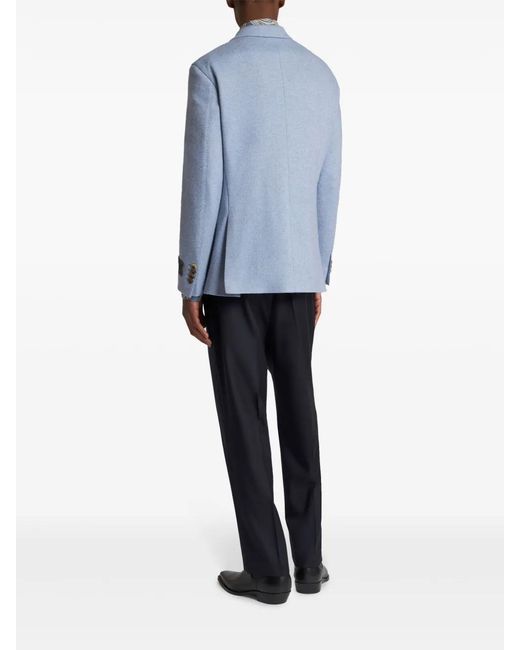 Etro Blue Single-Breasted Blazer for men