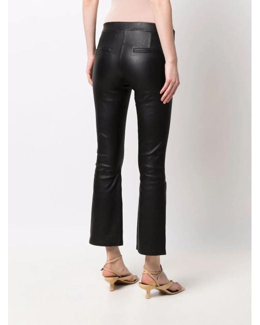 Arma Black Cropped Flared Trousers