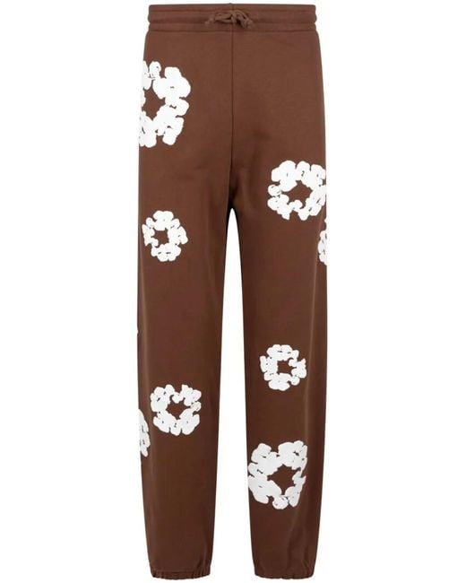 DENIM TEARS Brown Wreath-Print Track Pants for men