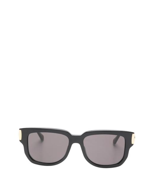 Chloé Gray Rectangle-Frame Sunglasses