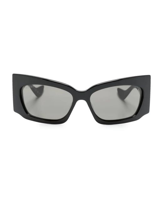 Gucci Gray Square-Frame Sunglasses