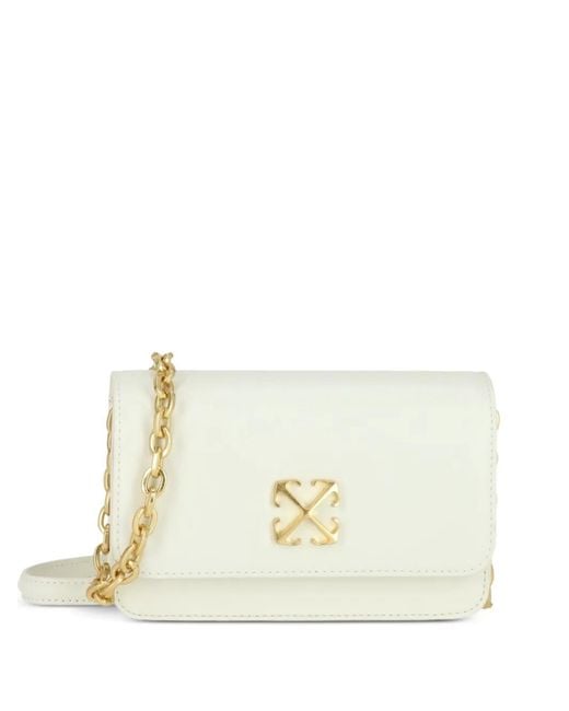Off-White c/o Virgil Abloh White Arrow-Plaque Chain-Link Tote Bag