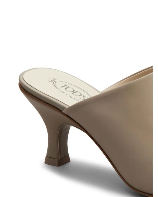 Tod's Brown 65Mm Leather Mules