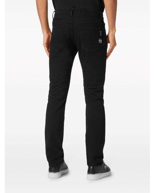 Philipp Plein Black Straight-leg Jeans for men