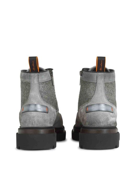 Santoni Gray Develop Boots for men