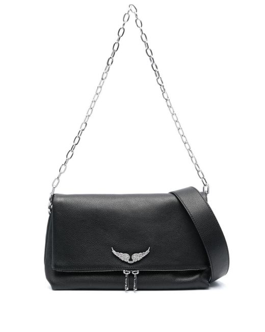 Zadig & Voltaire Rock Swing Your Wings Shoulder Bag in Black | Lyst
