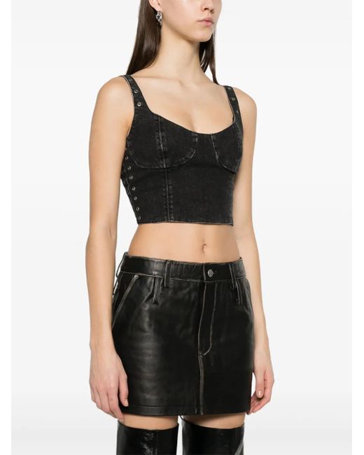 Ksubi Black Dauphine Crop Top