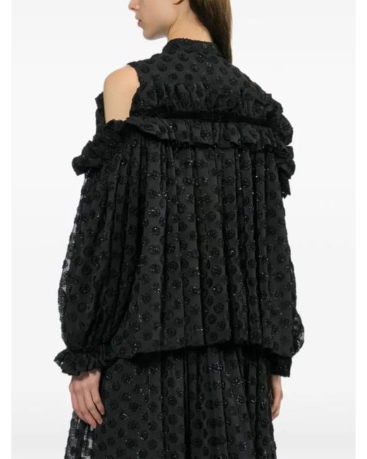 Noir Kei Ninomiya Black Ruffled Blouse
