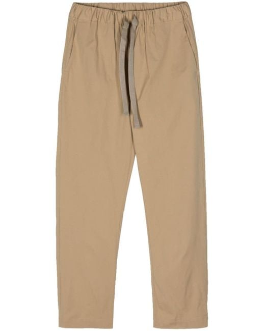 Semicouture Natural Cropped-Hose aus Popeline