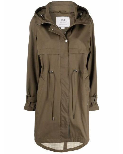 Woolrich Green Havice Zip-Front Parka Coat