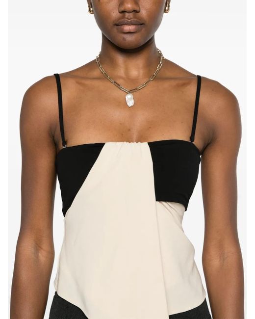 Nanushka Black Draped Top