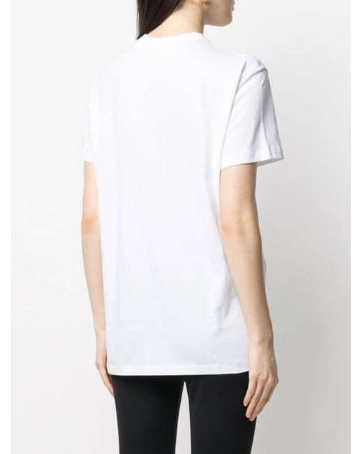Wardrobe NYC White Round Neck Cotton T-Shirt