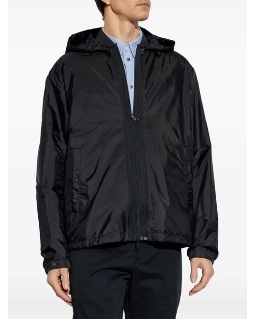 Moncler Black Hooded Jacket for men