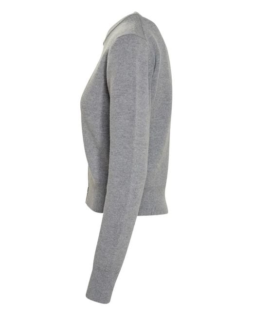 AMI Gray Wool Cardigan