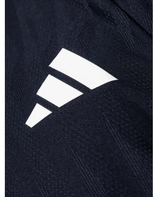 Adidas Blue Logo-Detail T-Shirt for men