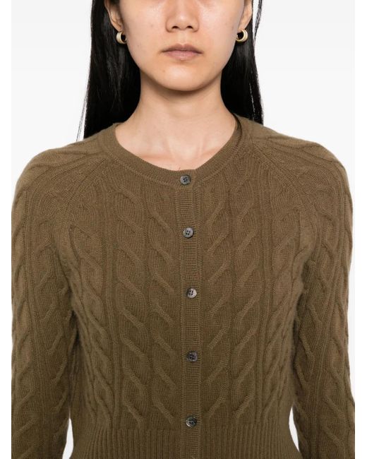 N.Peal Cashmere Green Myla Cardigan