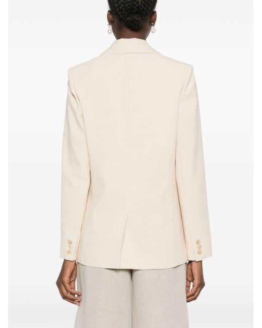 Claudie Pierlot Natural Double-breasted Blazer